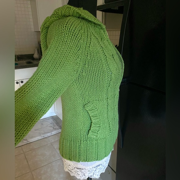 Vintage Abercrombie wool knitted full zip up hooded sweater - Picture 3 of 11